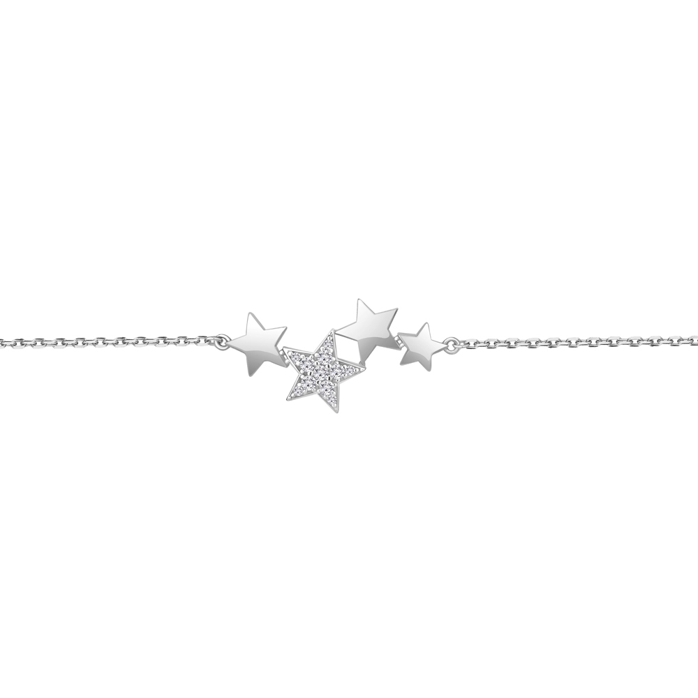 

Браслет из серебра с фианитом р. 13 Aquamarine 74628А_925_р, 74628А_925_р
