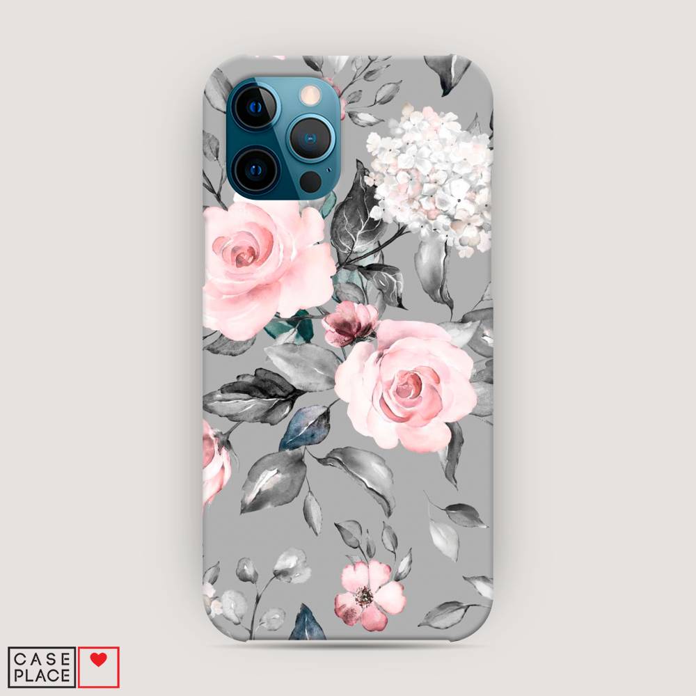 

Пластиковый чехол "Розы на сером" на Apple iPhone 12 Pro Max, 12720-6