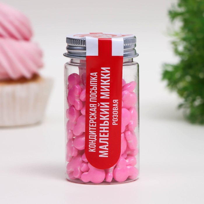 

Посыпка кондитерская КондиМир Маленький Микки, розовая, 50 г