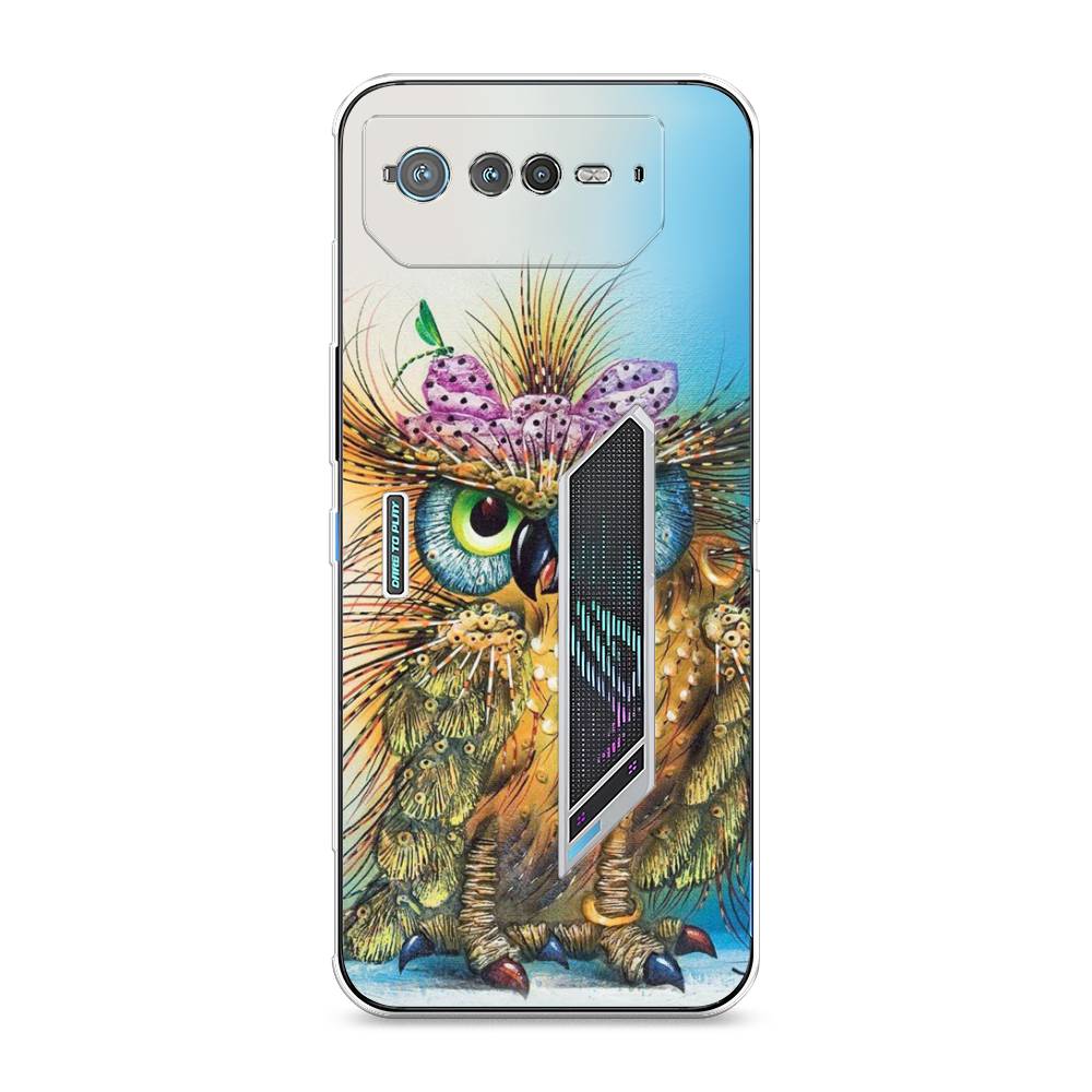 

Чехол для Asus ROG Phone 6 "Модная сова", Коричневый;голубой, 44650-1