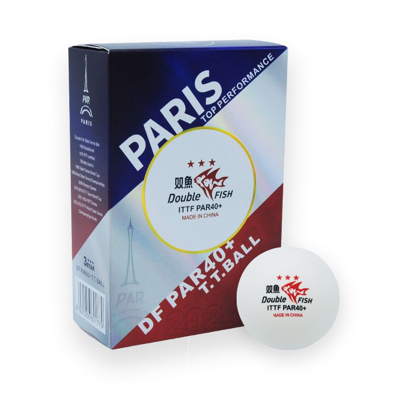 Мячи для настольного тенниса Double Fish Olympic Paris 2024 3* PAR40+ (6шт.)