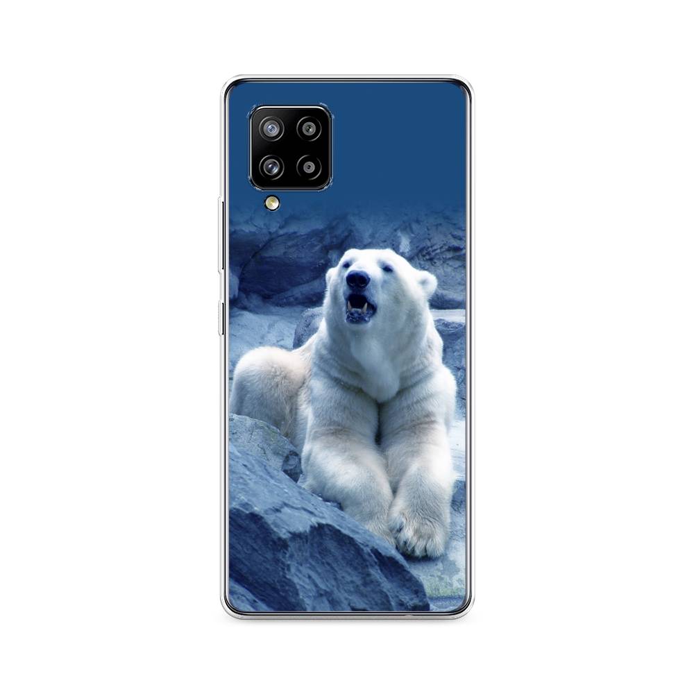 

Чехол на Samsung Galaxy A42 "Белый медведь", Голубой;белый, 2101750-1