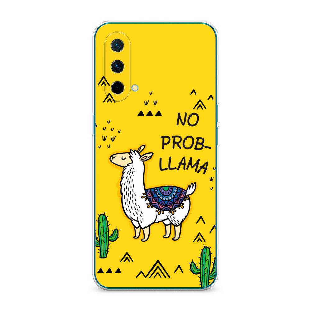 

Чехол Awog на OnePlus Nord CE / ВанПлас Nord CE "No probLLama", Желтый;черный;синий, 151850-2