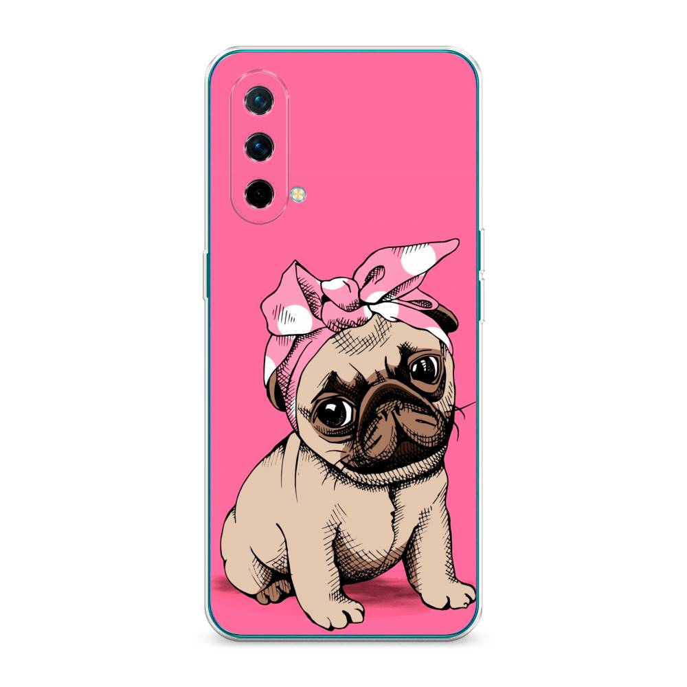 

Чехол Awog на OnePlus Nord CE / ВанПлас Nord CE "Dog Pin-Up", Розовый;бежевый, 151850-2