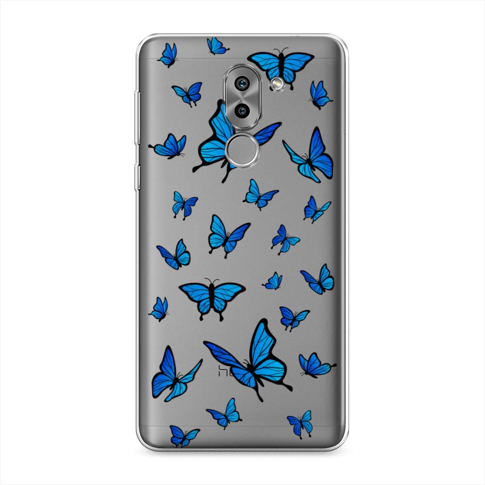 фото Чехол awog "синие бабочки" для honor 6x