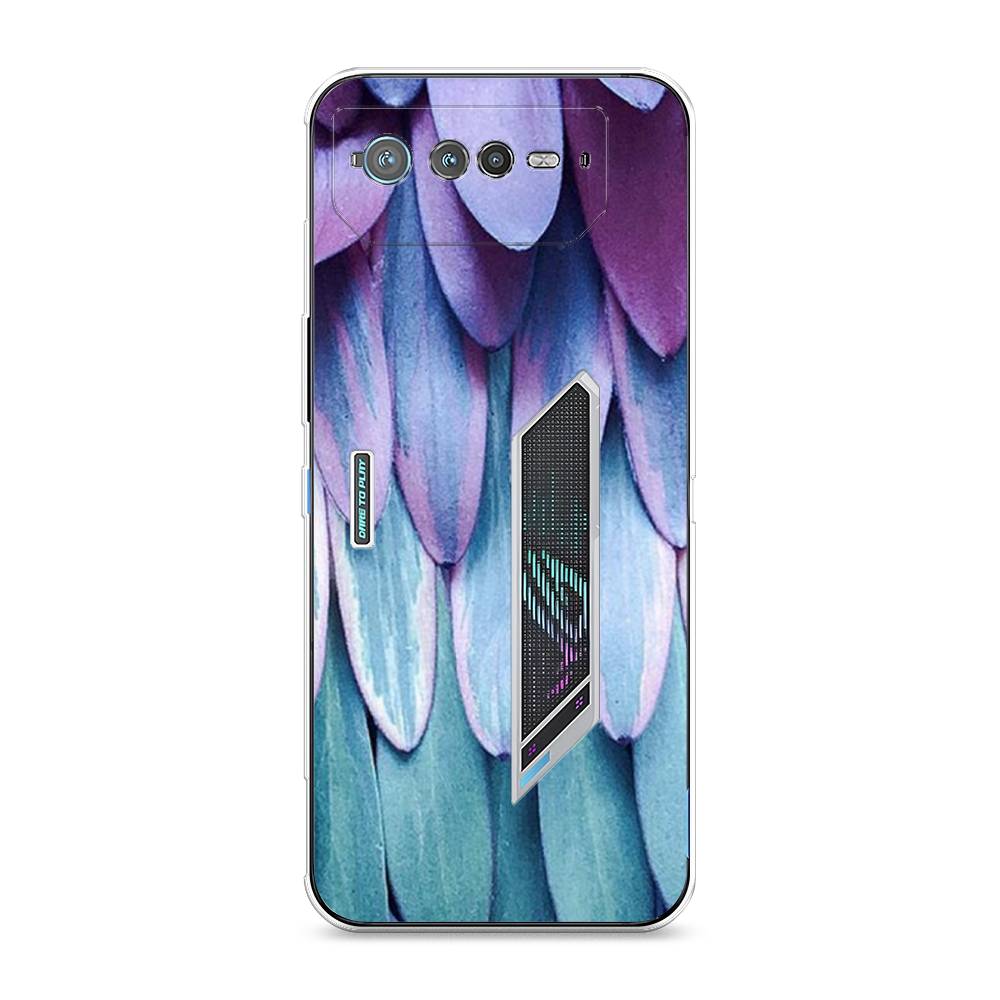 

Чехол для Asus ROG Phone 6 "Синее перо", Фиолетовый;голубой, 44650-3