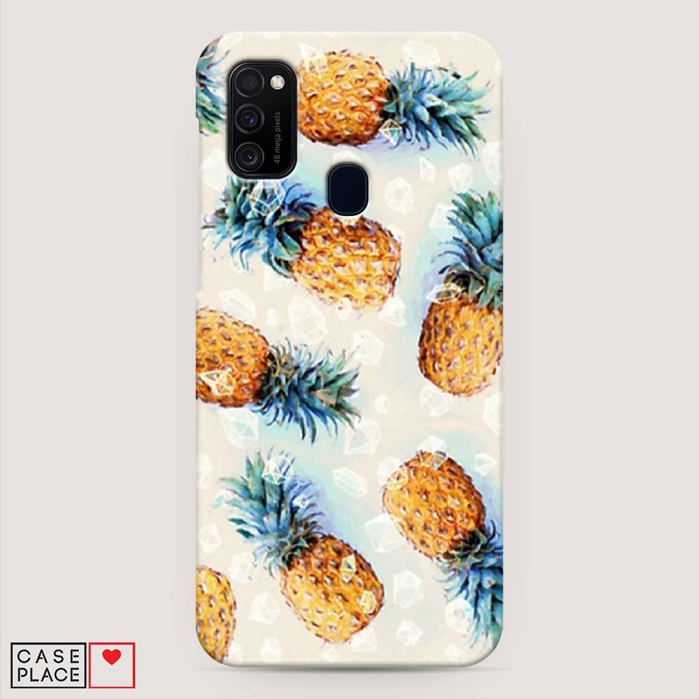 

Пластиковый чехол "Ананасы" на Samsung Galaxy M21, 29720-2