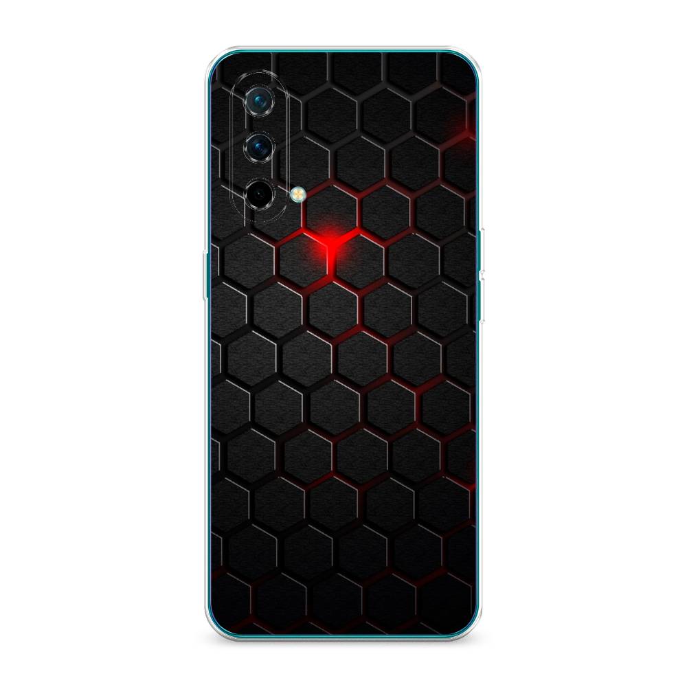 

Чехол Awog на OnePlus Nord CE / ВанПлас Nord CE "Фон соты красные", 151850-3
