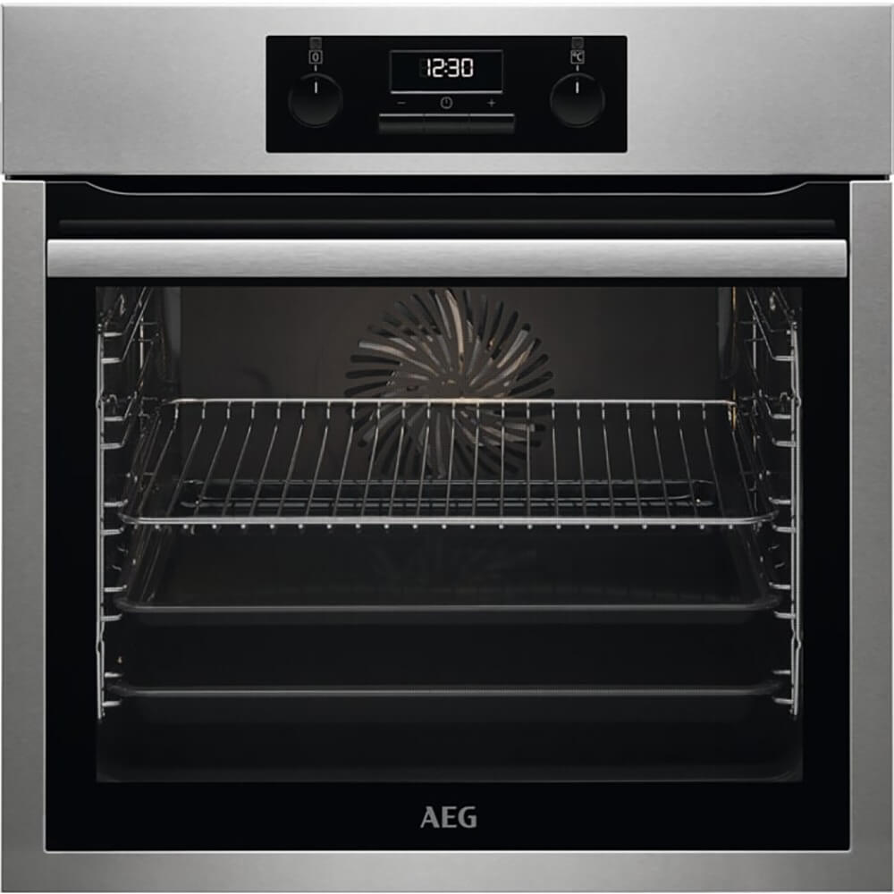 

Встраиваемый электрический духовой шкаф AEG BCS331150M серебристый, BCS331150M