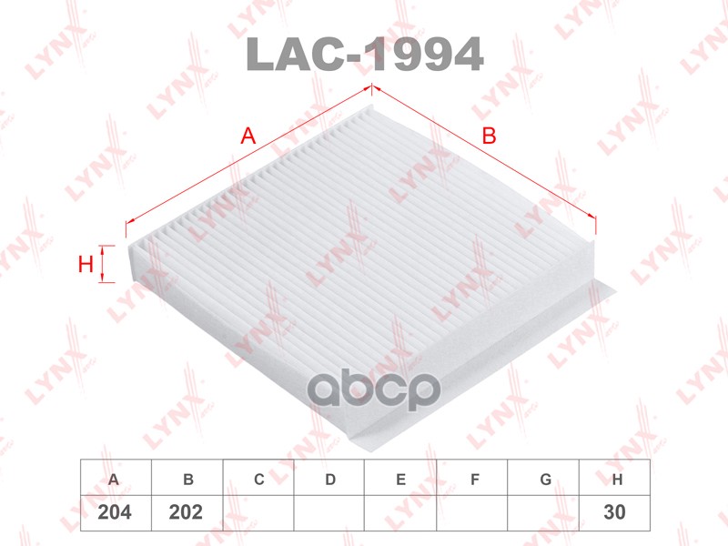 

LAC-1994_LAC-1994 Фильтр салонный LYNXauto