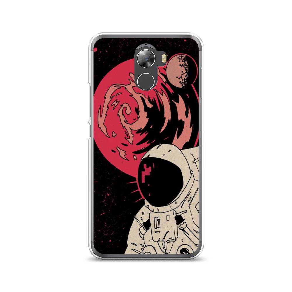 

Чехол на Wileyfox Swift 2 "Космонавт возле Марса", Черный;красный, 210350-2