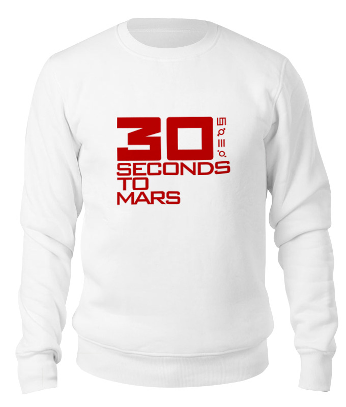 

Свитшот унисекс Printio 30 seconds to mars белый S, 30 seconds to mars