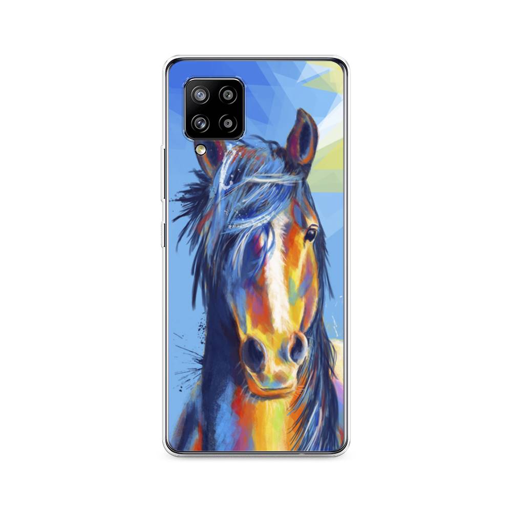 

Чехол на Samsung Galaxy A42 "Лошадь арт 3", Голубой;желтый;синий, 2101750-1