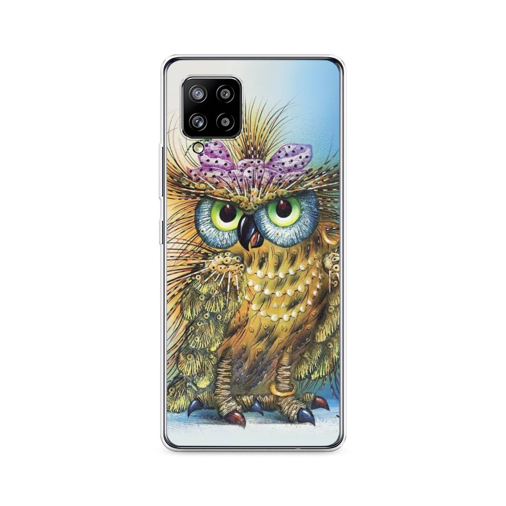 

Чехол на Samsung Galaxy A42 "Модная сова", Коричневый;голубой, 2101750-1