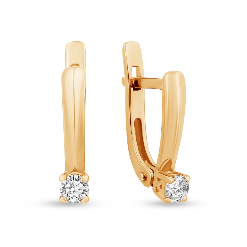

Серьги из серебра 585Gold 702012210, фианит, 702012210