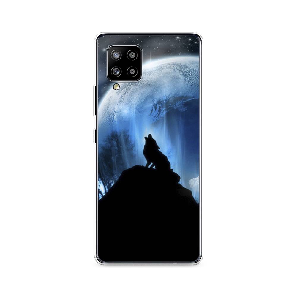 

Чехол на Samsung Galaxy A42 "Волк 2", Синий;черный;белый, 2101750-1