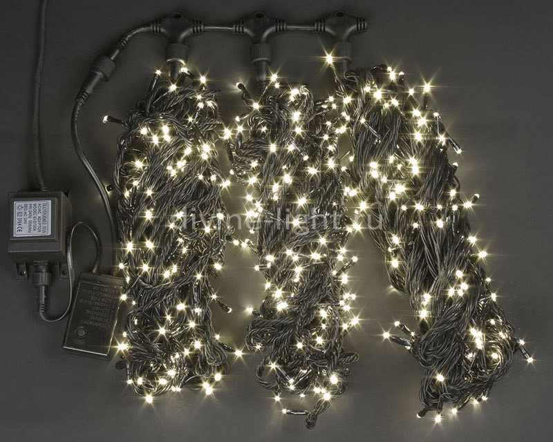 

Световой занавес Rich LED RL-T3*20N2-B/WW 20x0,3 м белый теплый