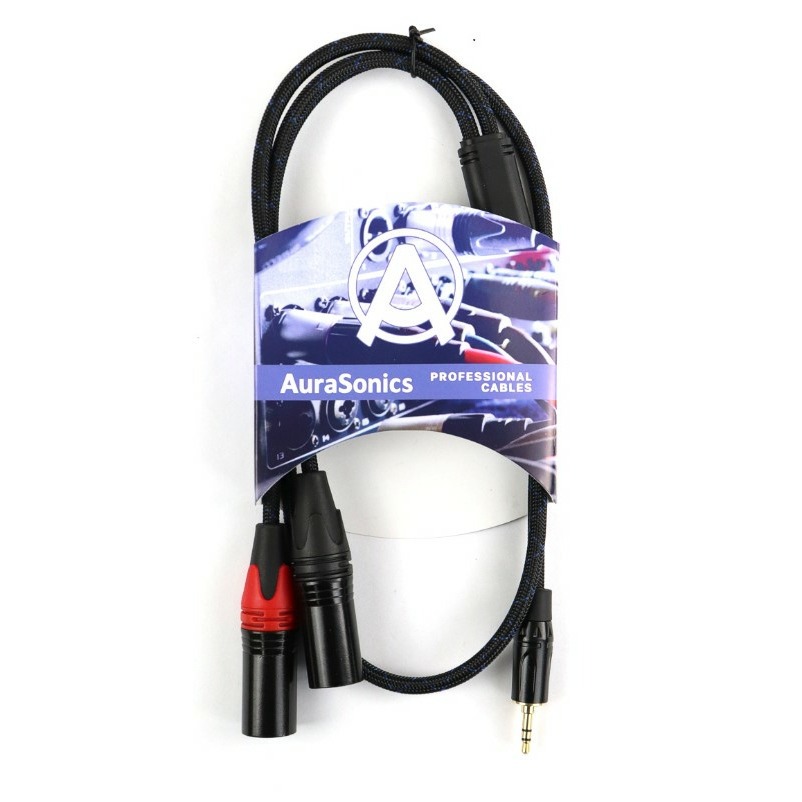 Кабель аудио 1xMini Jack - 2xXLR AuraSonics J35Y2XM-1 10m 1576₽