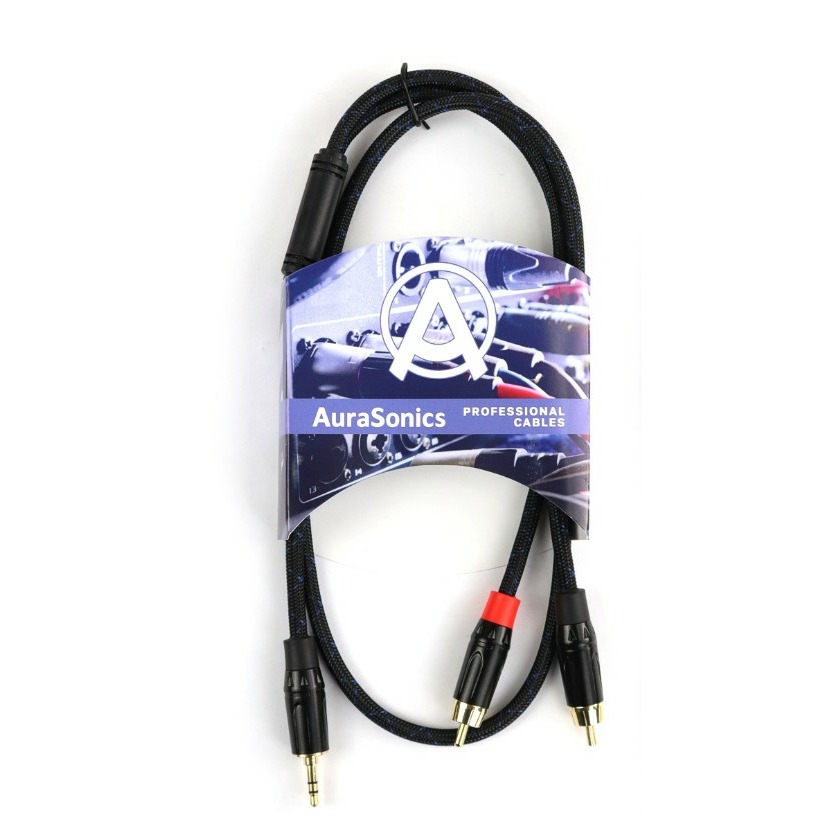 Кабель аудио 1xMini Jack - 2xRCA AuraSonics J35Y2RCA-1 10m 1576₽