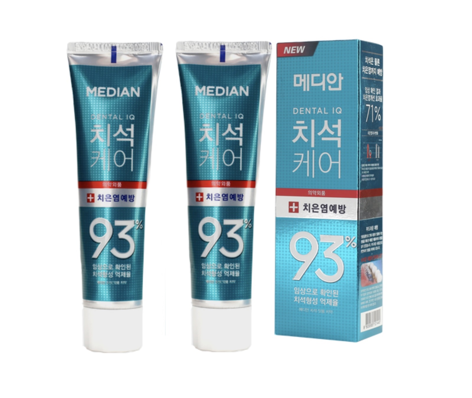 

Набор зубных паст для чувствительных зубов Median Dental IQ 93% Green, 2 шт.