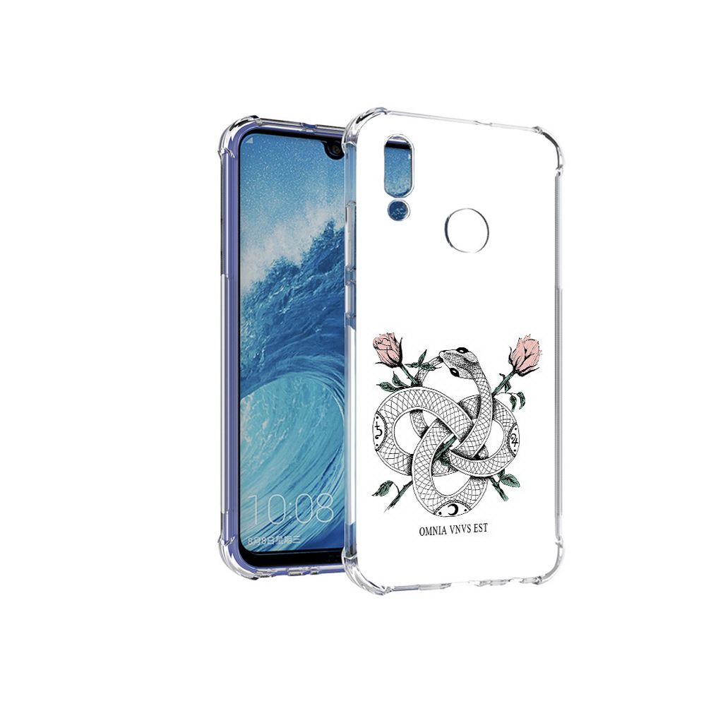 

Чехол MyPads Tocco для Huawei P Smart (2019) нарисованная змея абстракция, Прозрачный, Tocco
