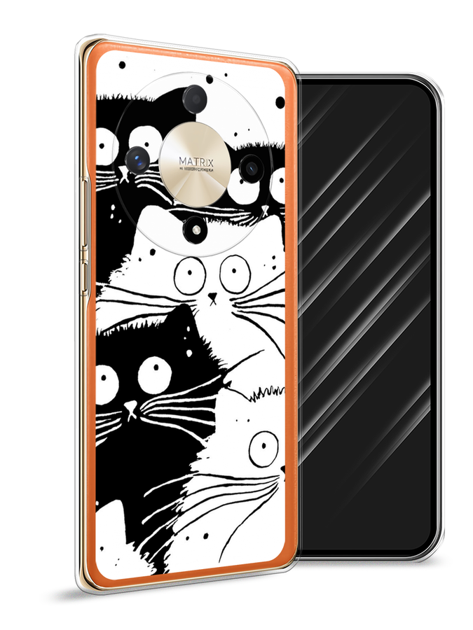 

Чехол Awog на Honor X9B "Коты черно-белые", Черный;белый, 6122550-1