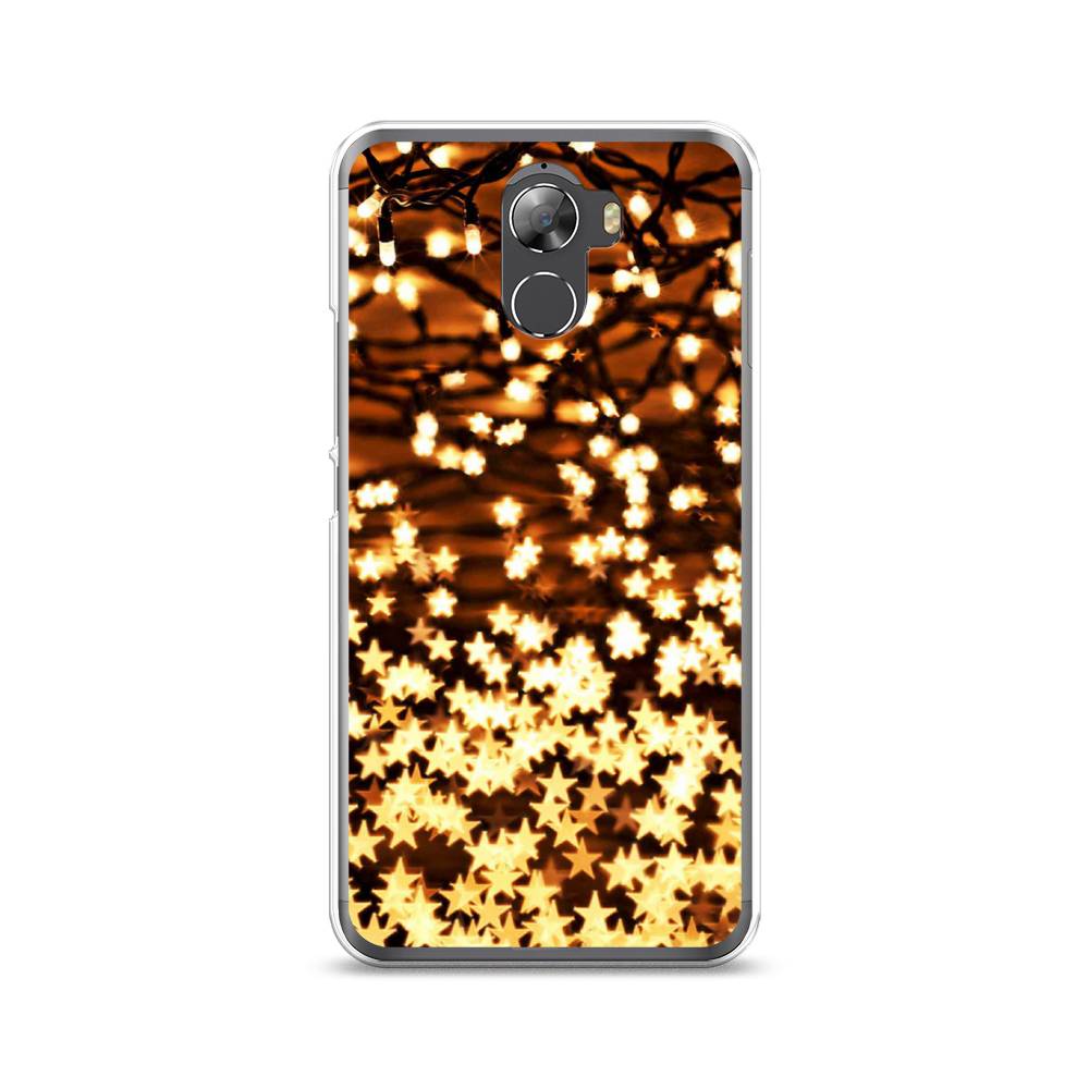 

Чехол на Wileyfox Swift 2 "Новогодняя гирлянда", Золотистый, 210350-5