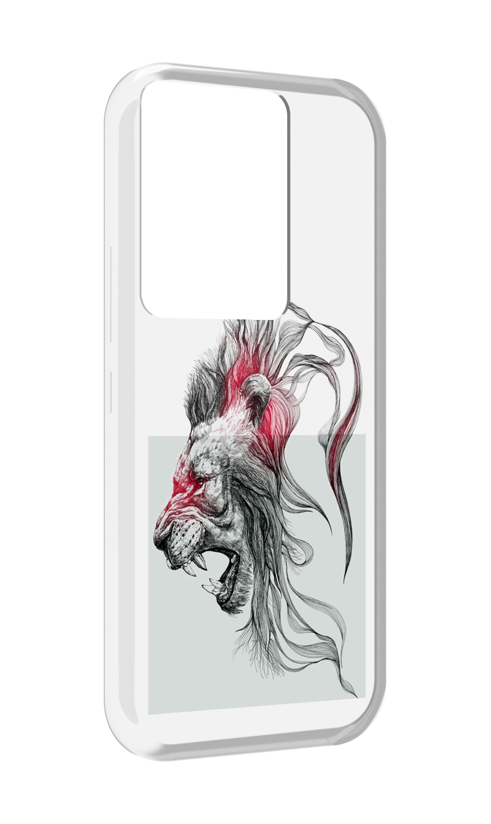 

Чехол MyPads разъяренный лев для Itel Vision 3 Plus / Itel P38 Pro, Прозрачный, Tocco