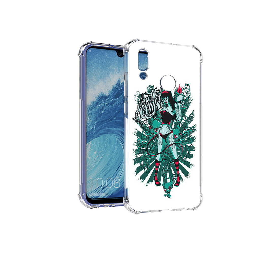 

Чехол MyPads Tocco для Huawei P Smart (2019) нарисованная девушка в татуировках, Прозрачный, Tocco