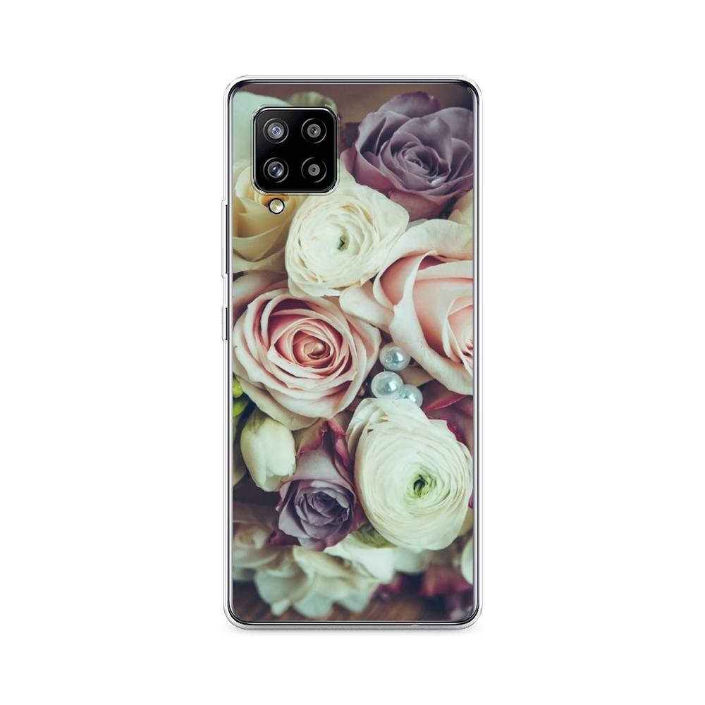

Чехол на Samsung Galaxy A42 "Свадебный букет", Белый;фиолетовый, 2101750-2