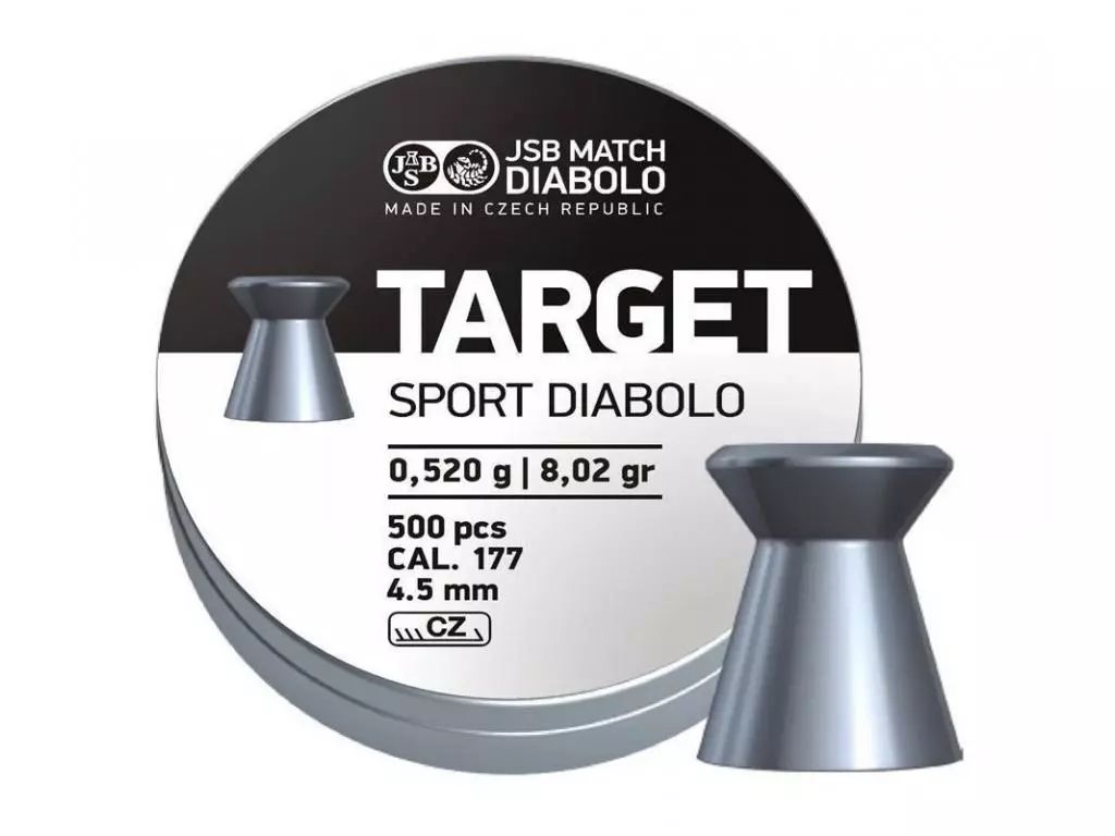 Пули пневматические JSB Target Sport 4,5 мм 0,52 грамма, 500 шт.
