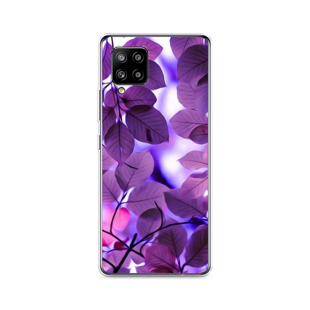 

Чехол на Samsung Galaxy A42 "Сиреневые листики", Фиолетовый;голубой, 2101750-2