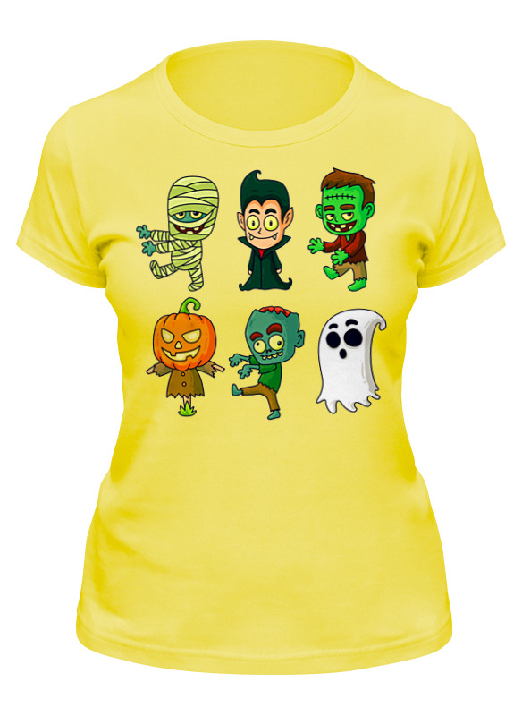 

Футболка женская Printio Heroes halloween желтая M, Желтый, Heroes halloween