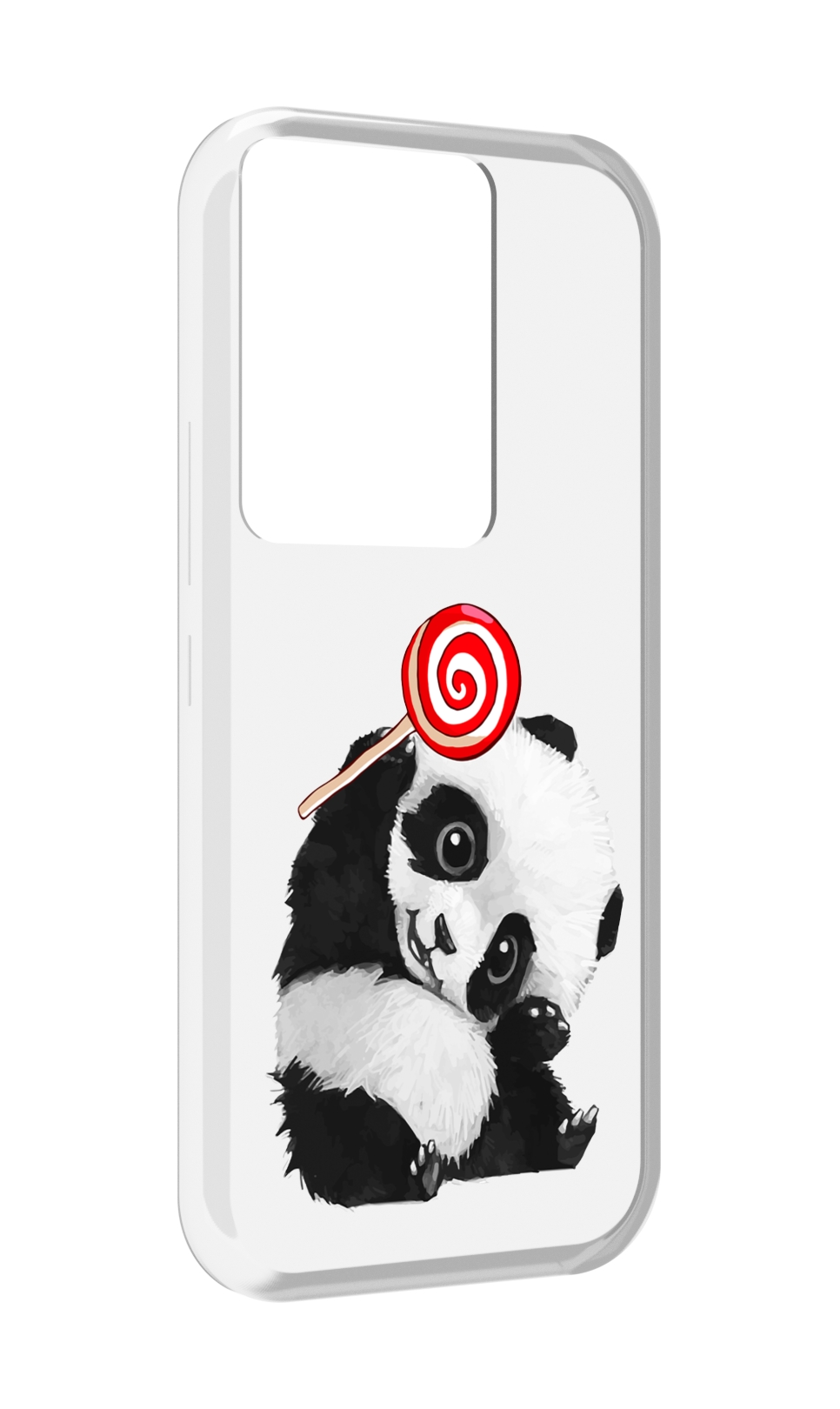 

Чехол MyPads панда с леденцом для Itel Vision 3 Plus / Itel P38 Pro, Прозрачный, Tocco