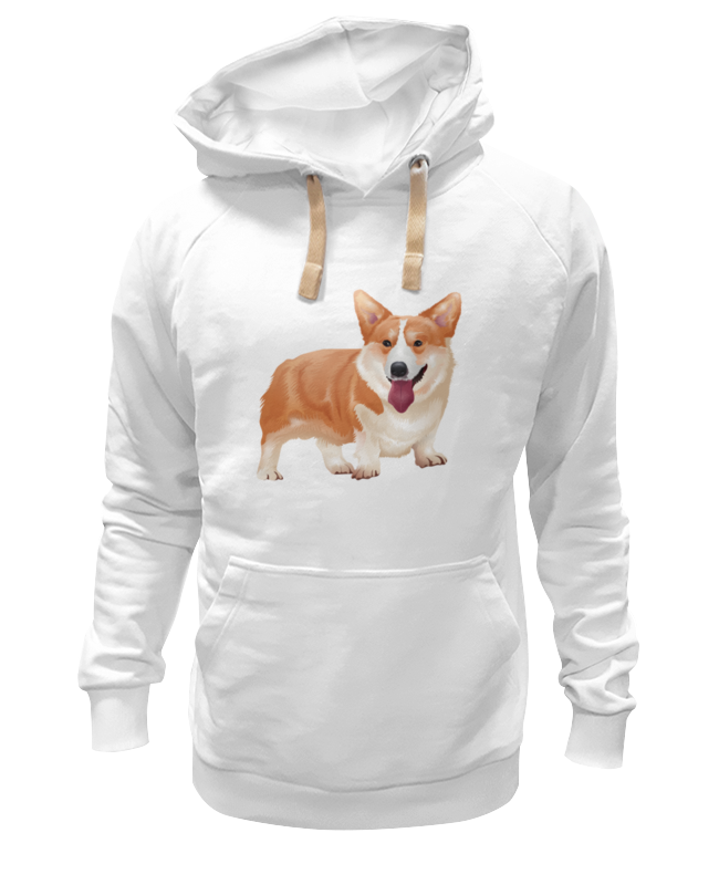 

Худи унисекс Printio Корги белое M, Белый, Корги