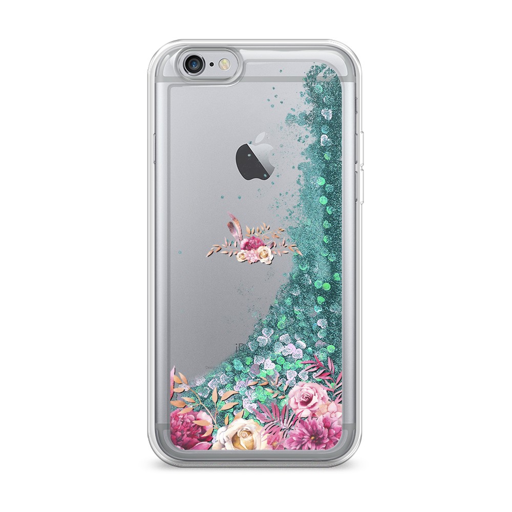 

Жидкий чехол с блестками "Нежные розовые цветы" на Apple iPhone 6S, 0104S95-1