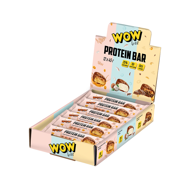 

PrimeKraft WOW Protein Bar, 12 шт, вкус: соленая карамель с кокосом в шоколаде