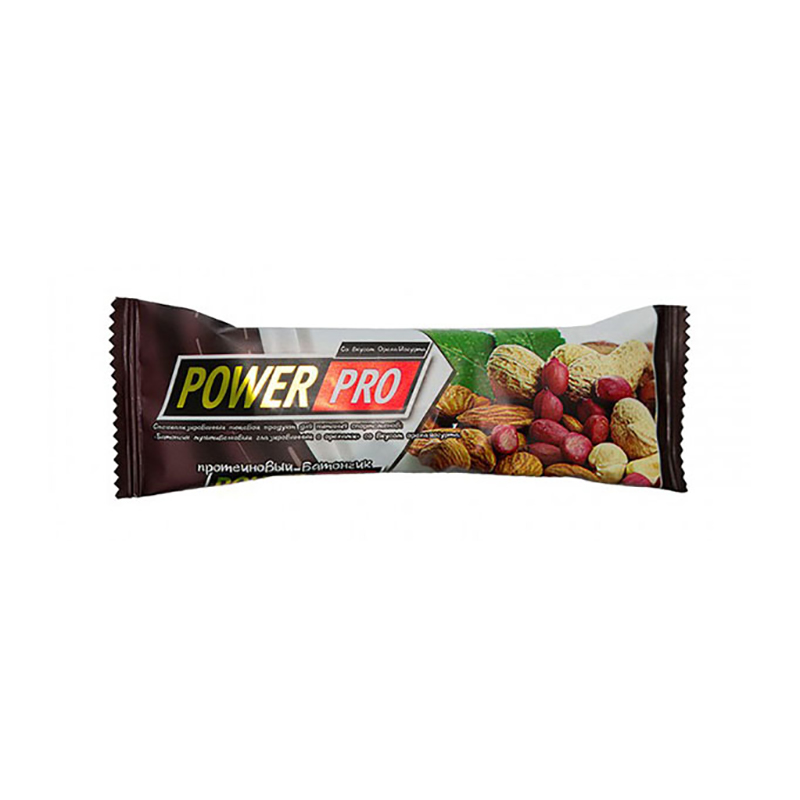 фото Power pro power pro с цельными орехами и фруктами 60 г, 1 шт, вкус: орех-йогурт powerpro