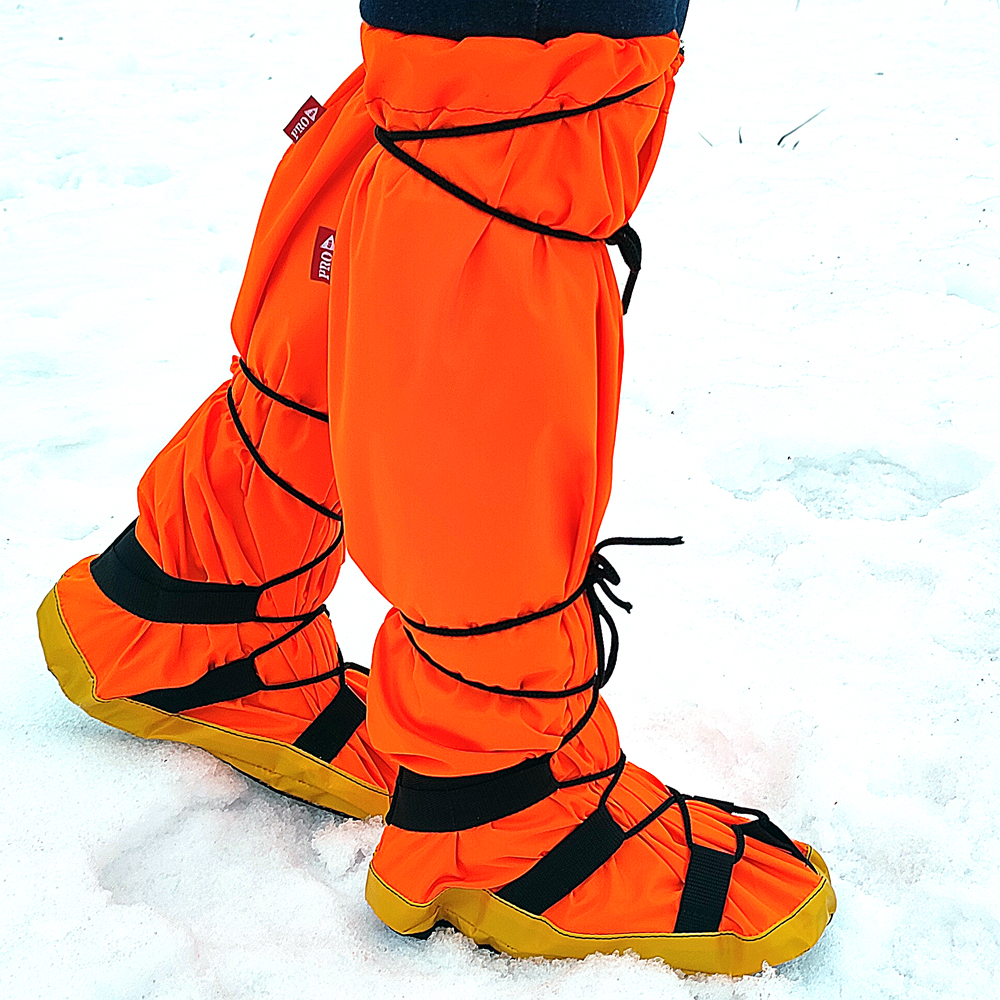 Бахилы для снега PRO-4x4 зимние размер 32-34 оранжевые 2шт