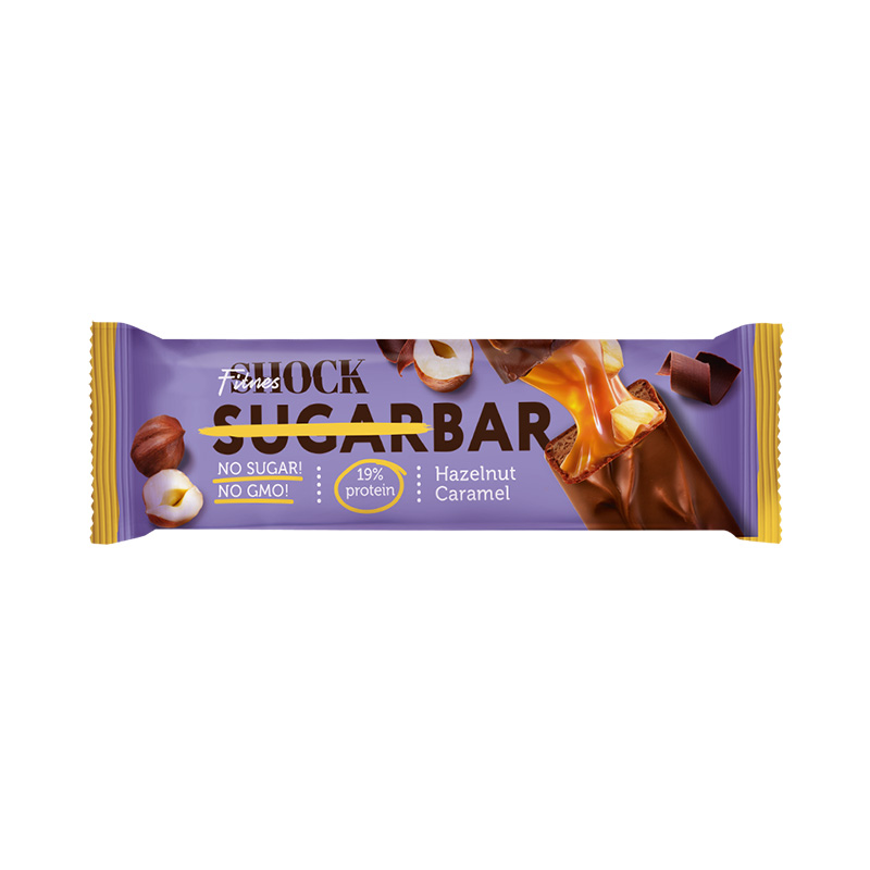 фото Fitnesshock no sugar bar, 1 шт, вкус: шоколад-фундук-карамель