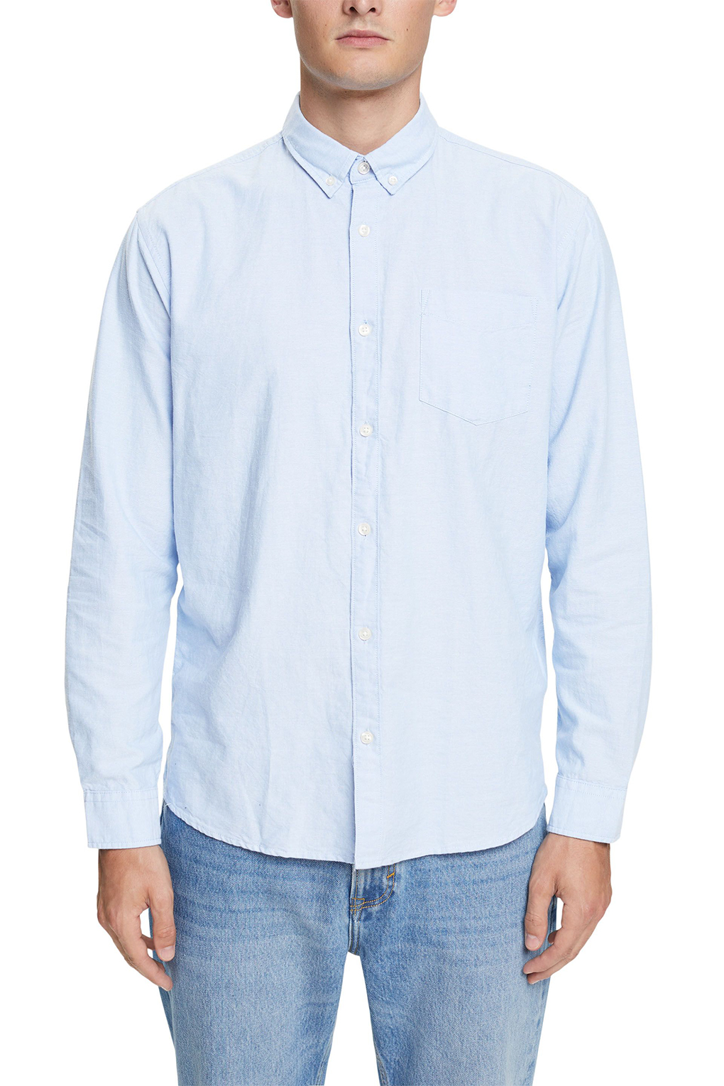 

Рубашка мужская Esprit Casual 992EE2F302 голубая 2XL, Голубой, 992EE2F302