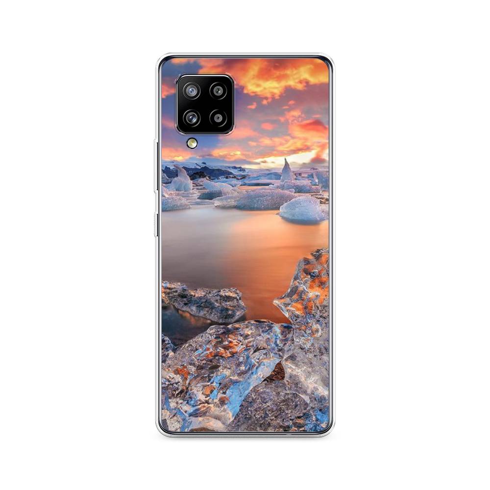 

Чехол на Samsung Galaxy A42 "Ледники", Синий;оранжевый, 2101750-2