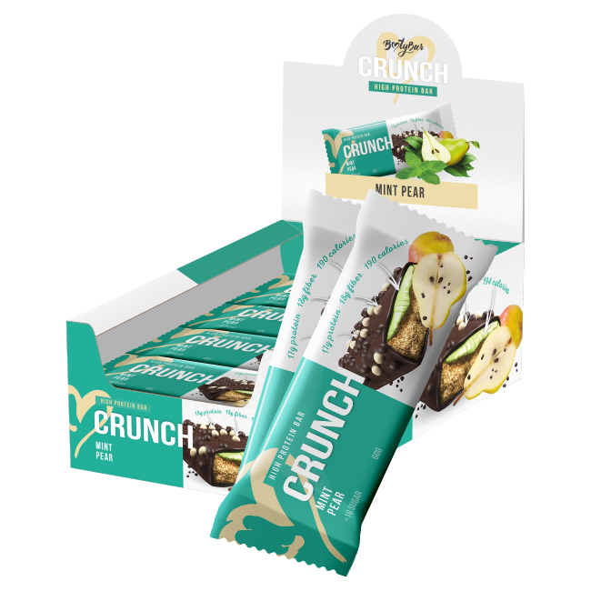 

Bootybar Bootybar Crunch 60 г, 16 шт, вкус: сладкая груша с мятной карамелью