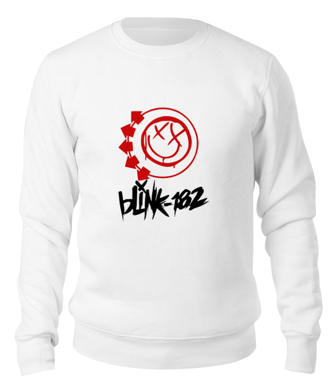 

Свитшот унисекс Printio Blink-182 red logo белый L, Blink-182 red logo