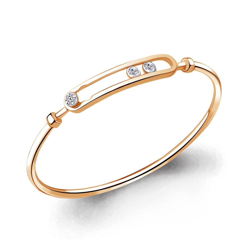 

Браслет из серебра с фианитом р. 19 Aquamarine 74517А_925_з, 74517А_925_з