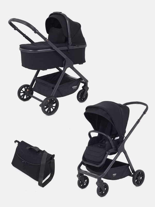 

Коляска детская 2 в 1 MOWBaby MOVE MB402 Black, Move_MB402
