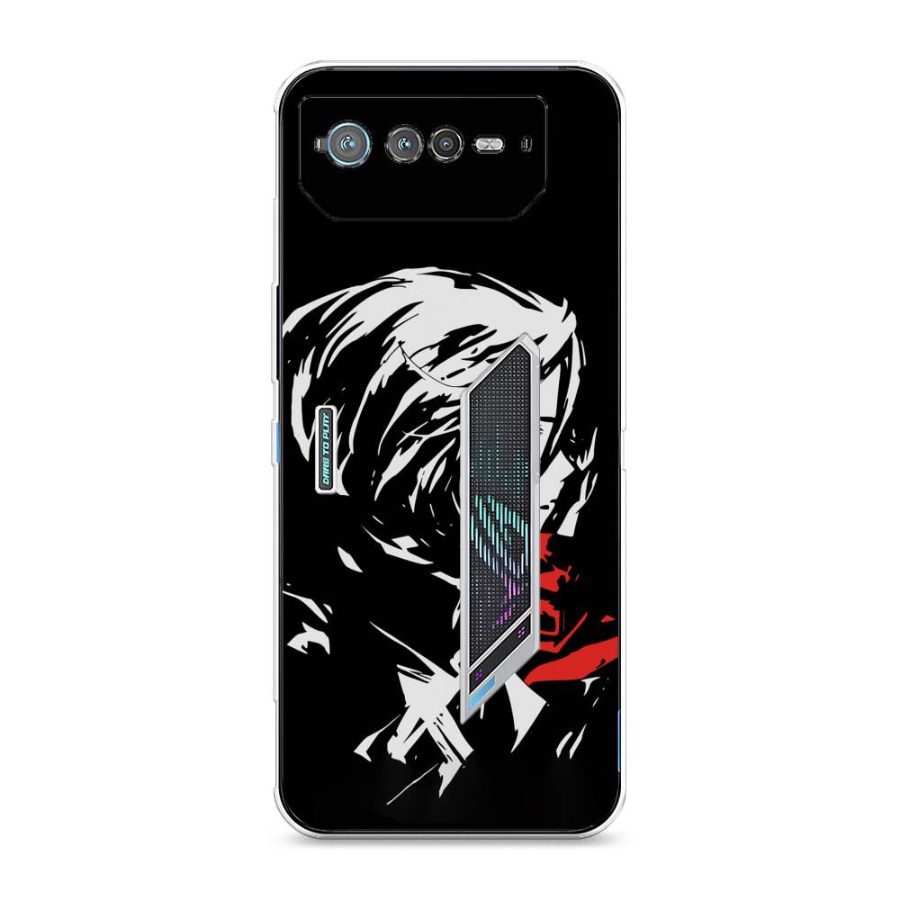 

Чехол для Asus ROG Phone 6 "Микаса минимализм", Черный;серый;красный, 44650-4