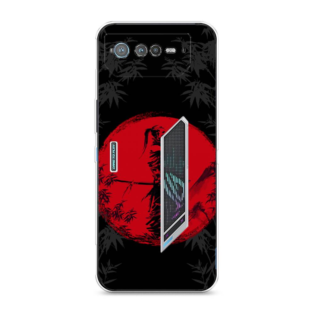 

Чехол для Asus ROG Phone 6 "Самурай на красном фоне", Черный;красный;серый, 44650-4
