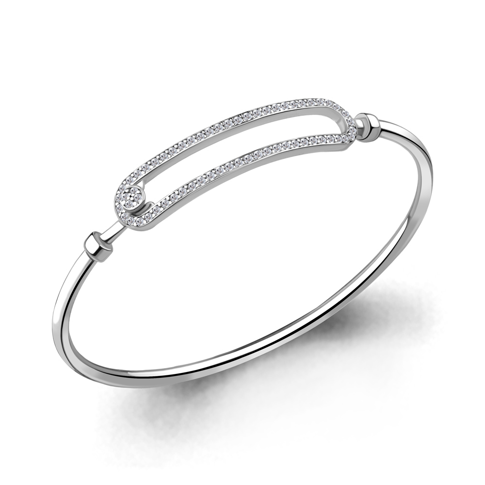 

Браслет из серебра с фианитом р. 18 Aquamarine 74516А_925_р, 74516А_925_р