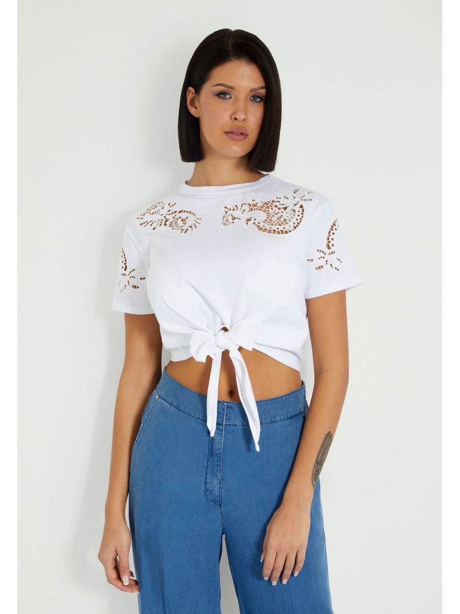 

Футболка женская Guess GU121D1UU белая L, Белый, GU121D1UU